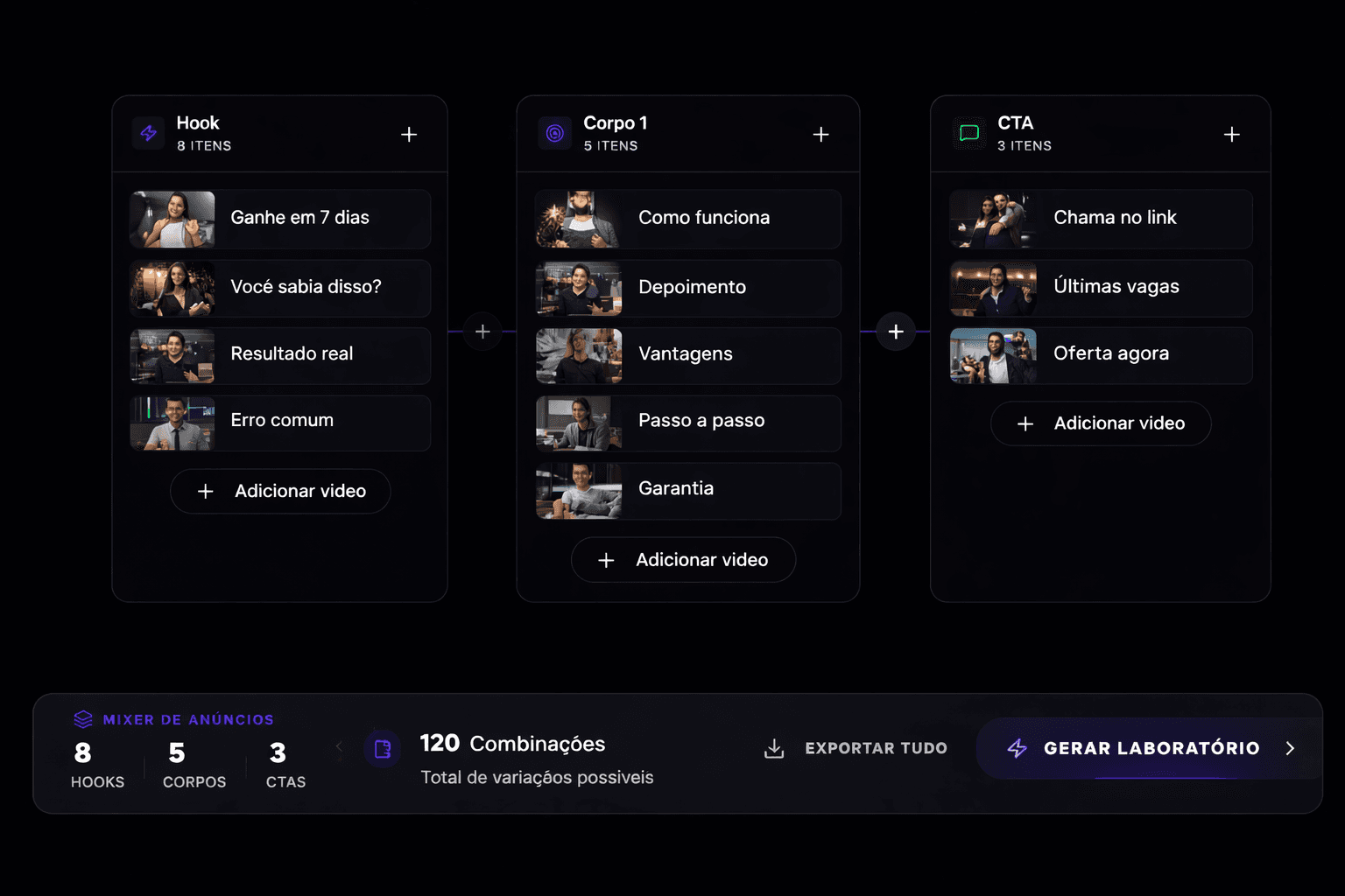 Laboratório Mix & Match — demonstração